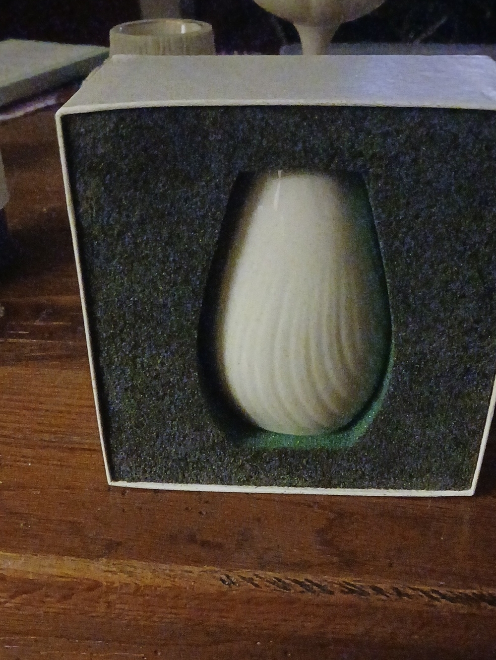 1989 Lenox Mirage Medium Vase ~ White Porcelain ~ Textured Modern Design ~ 6”